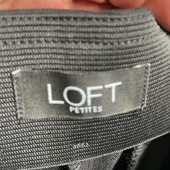 LOFT NEW with Tags cropped Flare Black Pants . Size 14 P - Picture 8 of 9